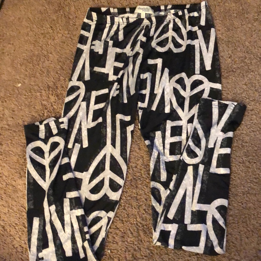 Peace, love leggings